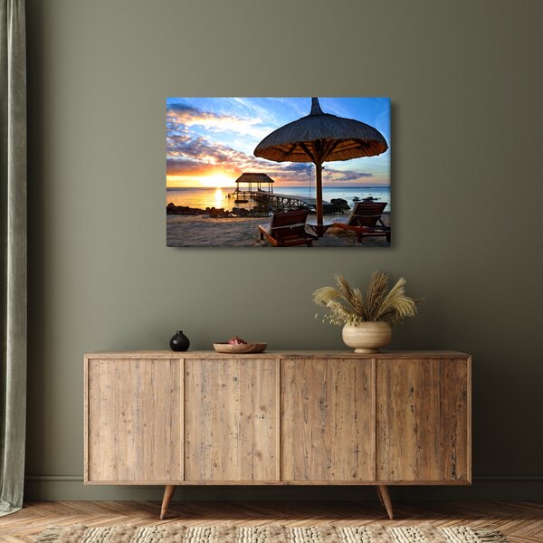 Kép - Naplemente Mauritiuson (90x60 cm)