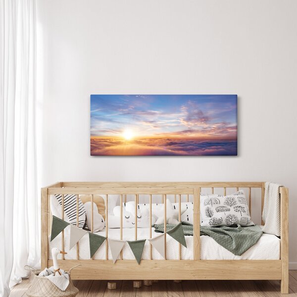 Kép - Naplemente a felhők felett (120x50 cm)