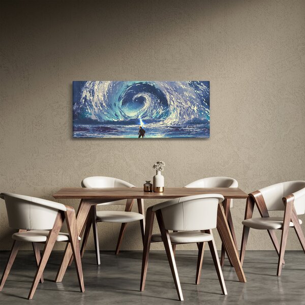 Kép - Illusztráció egy lándzsás fiúról (120x50 cm)