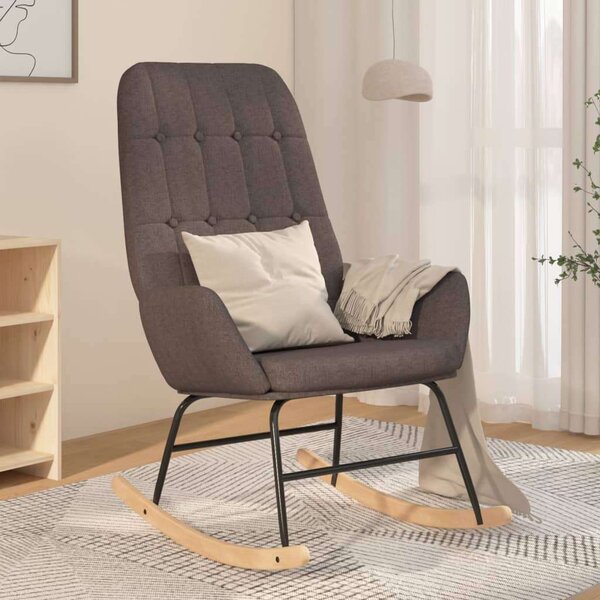 Hintaszék - Sötétszürke Szövet - Kényelmes Relax Szék