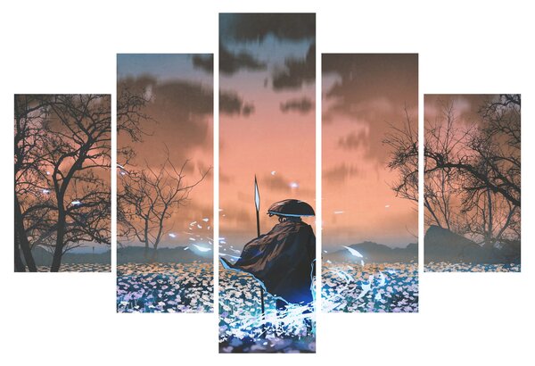 Kép - Egy harcos illusztrációja (150x105 cm)