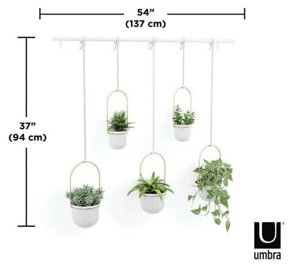 Umbra Triflora 5 Large Függő Virágtartó Fehér/Réz