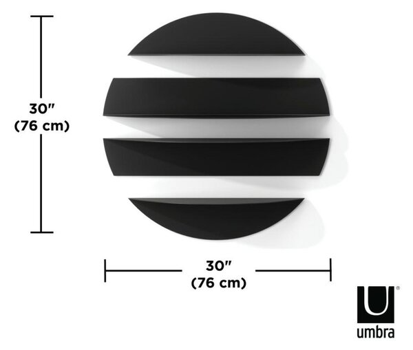 Umbra Solis Fém Fali Polcrendszer Fekete