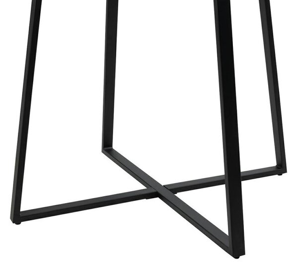 King Home Carat Márvány Hatású MDF Étkezőasztal Fekete Lábakkal