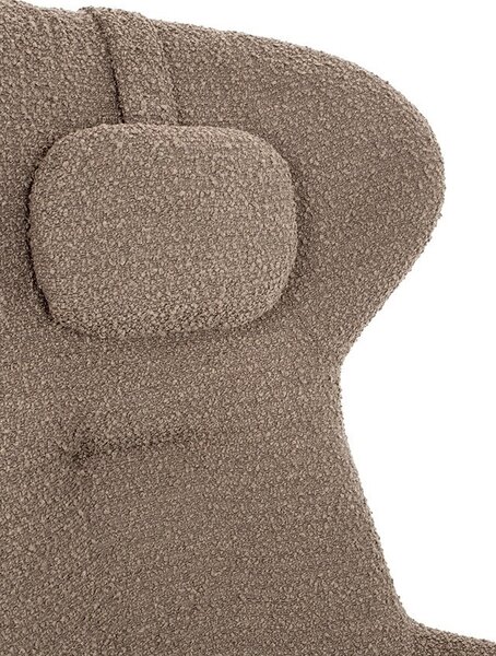 King Home Teddy Grand Pihenőfotel Lábtartóval Sötétbarna Plüss