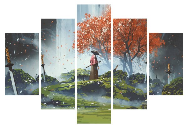 Kép - A kardok kertjének illusztrációja (150x105 cm)