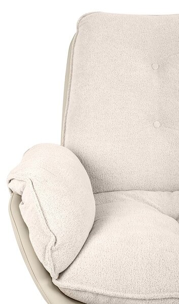 King Home Carino Forgó Fotel Teddy Bézs Kényelmes