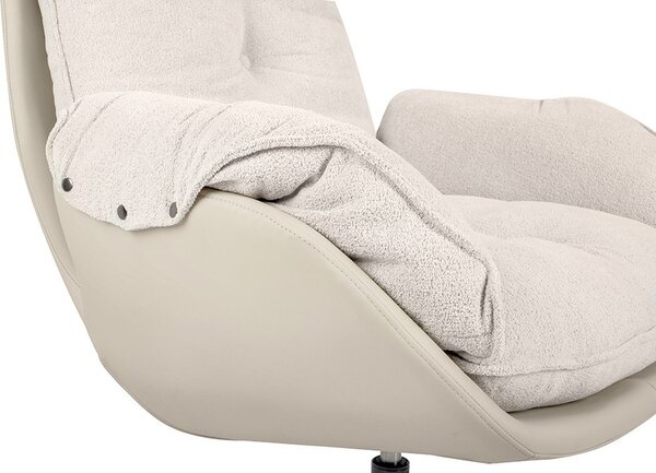King Home Carino Forgó Fotel Teddy Bézs Kényelmes