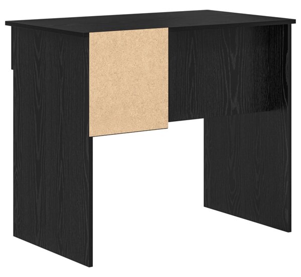 Íróasztal Tárolóval Fekete Tölgy 90x49.5x75 cm Rétegelt fa