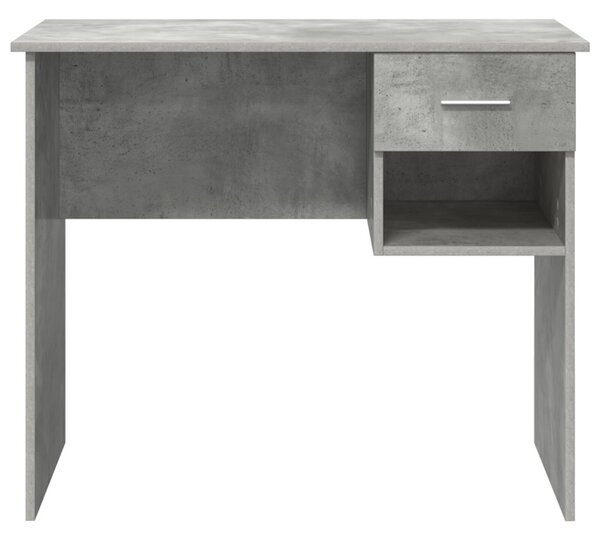 Íróasztal tárolóval beton szürke 90x49.5x75 cm Mérnöki fa