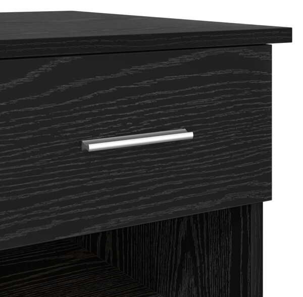 Íróasztal Tárolóval Fekete Tölgy 90x49.5x75 cm Rétegelt fa