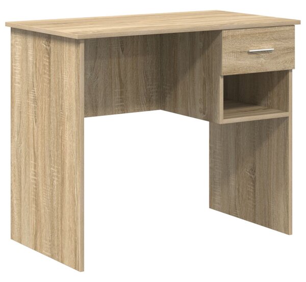Íróasztal tárolóval Sonoma tölgy 90x49.5x75 cm módosított fa