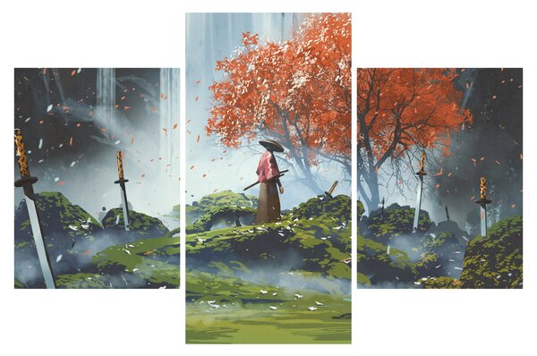 Kép - A kardok kertjének illusztrációja (90x60 cm)