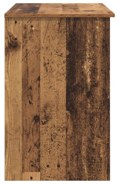 Asztal tárolóval Régi fa 90x49.5x75 cm Mérnöki fa