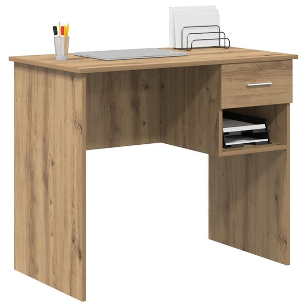 Íróasztal tárolóval Mesteri tölgy 90x49.5x75 cm Szerelt fa