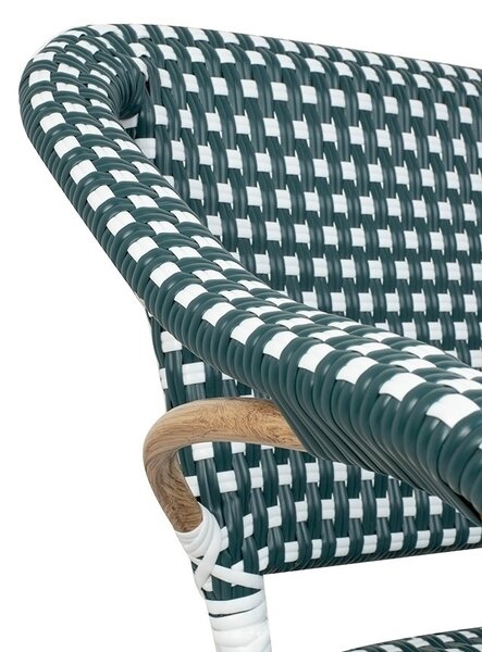 King Home Miramar Kávéházi Türkiz Rattan Kerti Szék