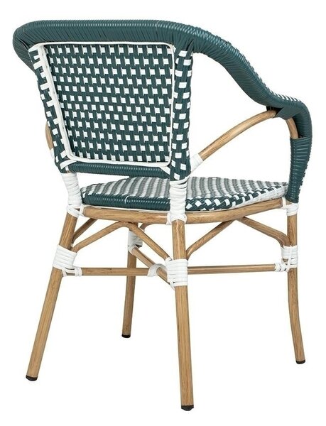 King Home Miramar Kávéházi Türkiz Rattan Kerti Szék