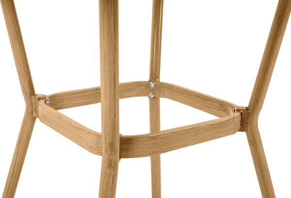 King Home Bistro Paris Rattan Üveglapos Kerti Asztal Világosbarna