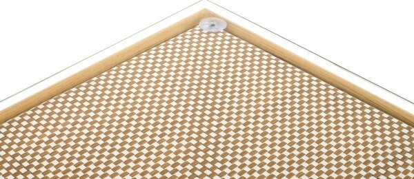 King Home Bistro Paris Rattan Üveglapos Kerti Asztal Világosbarna
