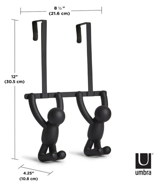 Umbra Buddy Dupla Ajtóakasztó Fekete