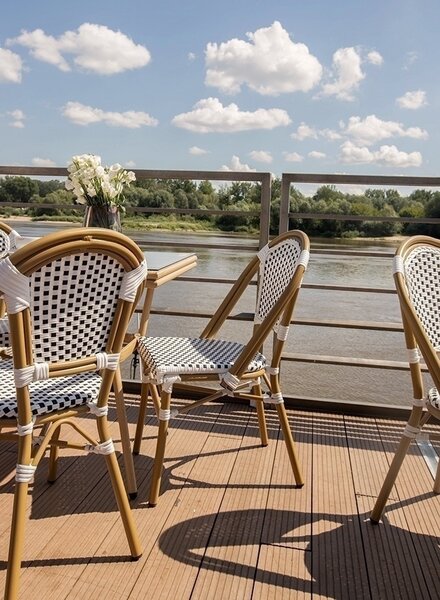 King Home Cafe Paris Alumínium Rattan Szék Fehér