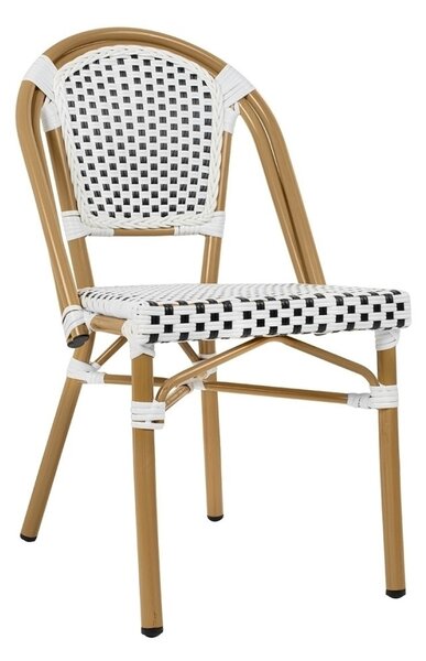 King Home Cafe Paris Alumínium Rattan Szék Fehér