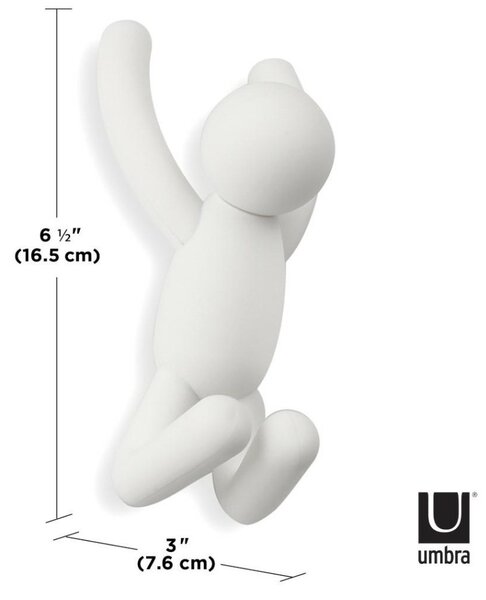 Umbra Buddy Dekoratív Fali Akasztó Fehér