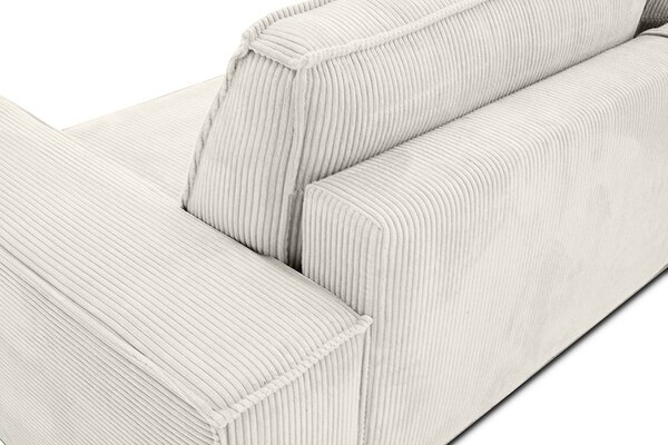 King Home Pillow Kihúzható Kord Kanapé Világos Bézs