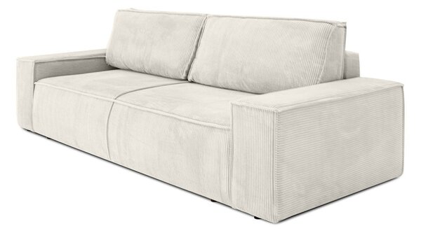King Home Pillow Kihúzható Kord Kanapé Világos Bézs
