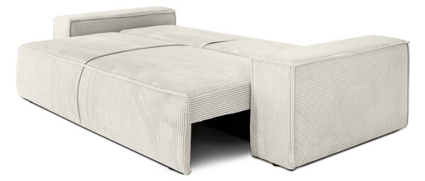 King Home Pillow Kihúzható Kord Kanapé Világos Bézs