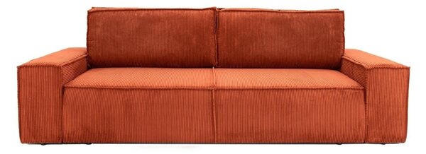 King Home PILLOW Kihúzható Kanapé Kordszövet Téglavörös