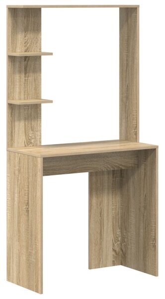 Asztal polcokkal Sonoma tölgy 78,5 x 37 x 154,5 cm Faanyag