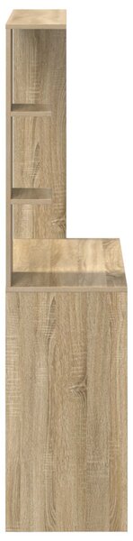 Asztal polcokkal Sonoma tölgy 78,5 x 37 x 154,5 cm Faanyag