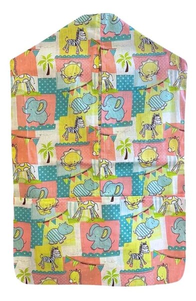 Óvodai vállfás ruhazsák - Afrikás