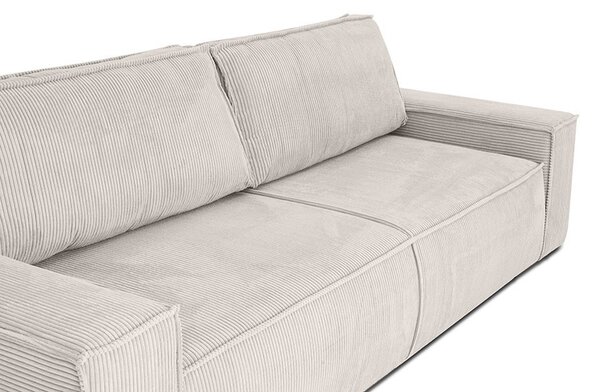King Home PILLOW Kihúzható Kanapé Kordszövet Téglavörös