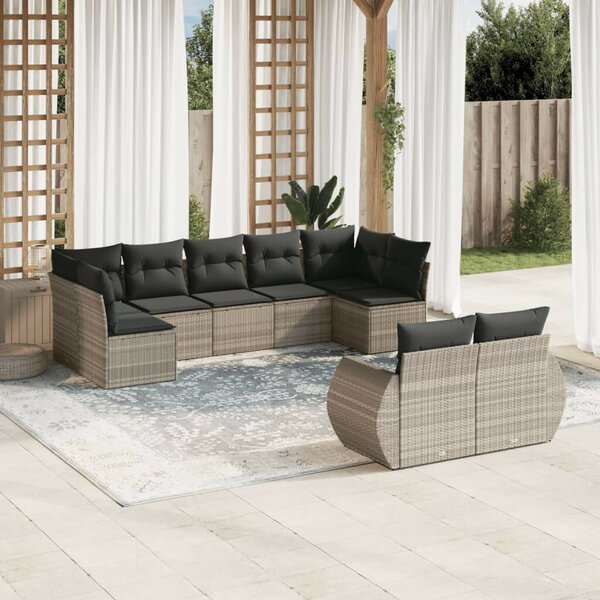 VidaXL Polyrattan Kerti Ülőgarnitúra - 9 részes
