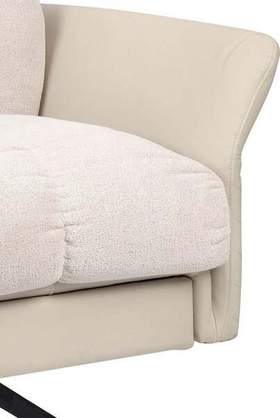 King Home RELAX Forgó Fotel Teddy Bézs Állítható Lábtartóval