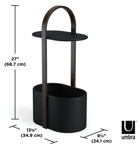 Umbra Bellwood Tárolós Kisasztal Fekete Dió