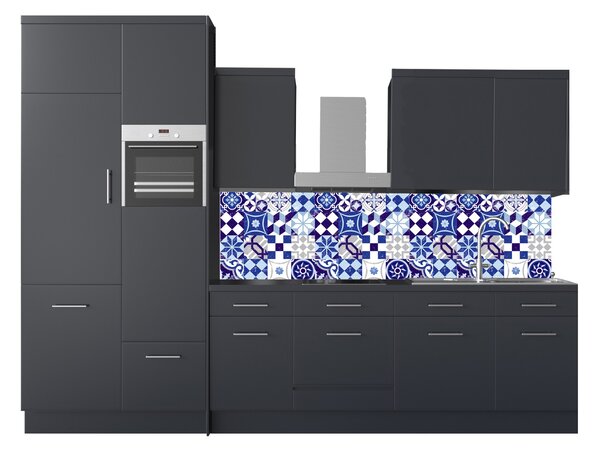 Wallplex falburkoló konyhapanel Vizes poharak (Méret: Közepes 60x180)