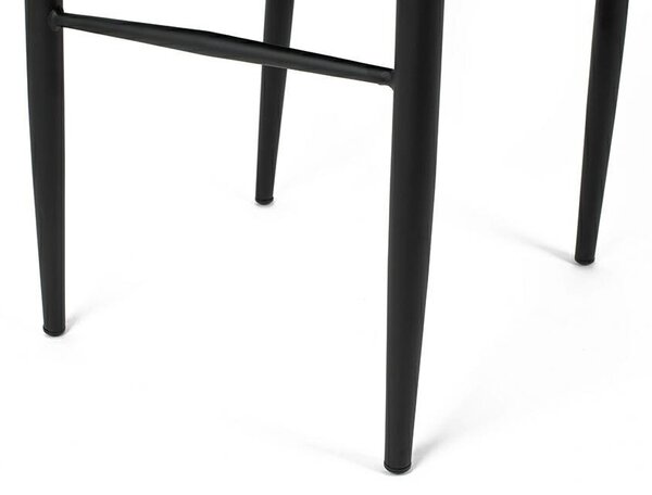 King Home Wishbone Metal Szék Természetes Fonott Ülőfelülettel Fekete