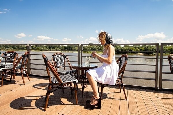 King Home Cafe Paris Alumínium Rattan Szék Dióbarna UV-álló