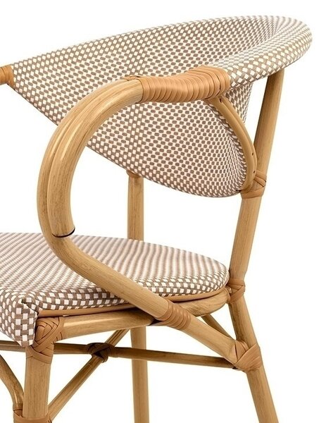 King Home Bistro Paris Karfás Szék Világosbarna Rattan