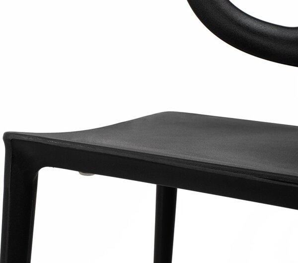 King Home Marcus Polipropilén Szék Fekete Ergonomikus