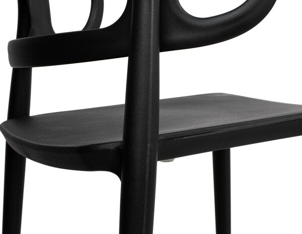 King Home Marcus Polipropilén Szék Fekete Ergonomikus