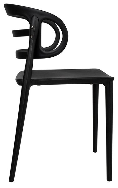 King Home Marcus Polipropilén Szék Fekete Ergonomikus