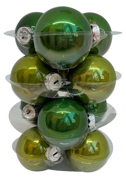 New Green &#039;21 üveg karácsonyi gömb szett 12*6cm
