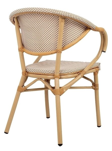 King Home Bistro Paris Karfás Szék Világosbarna Rattan