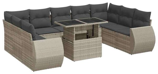 Vidaxl Polyrattan Kerti Ülőgarnitúra - 10 részes