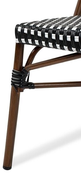 King Home Cafe Paris Alumínium Rattan Szék Dióbarna UV-álló