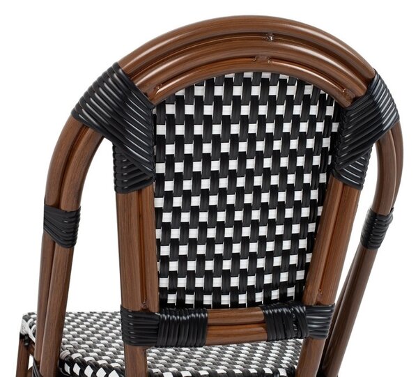 King Home Cafe Paris Alumínium Rattan Szék Dióbarna UV-álló
